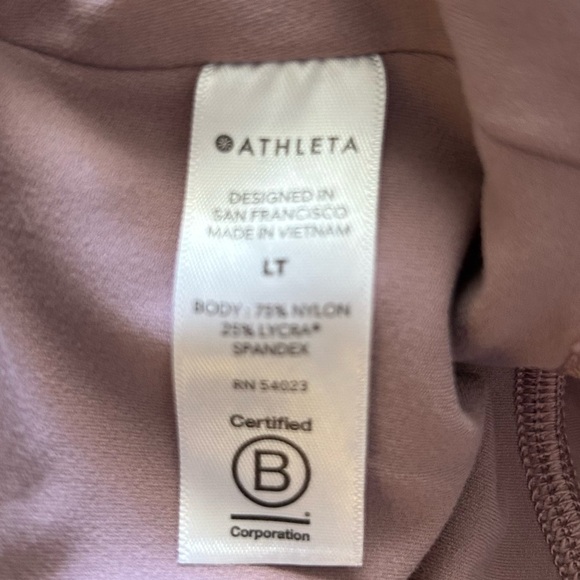 Athleta Women’s Ultra High Rise Elation 7/8 Tight in Mauve, Size Large Tall - Picture 7 of 9
